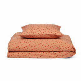 Housse de couette 1p Carl -Graphic stroke & tuscany rose