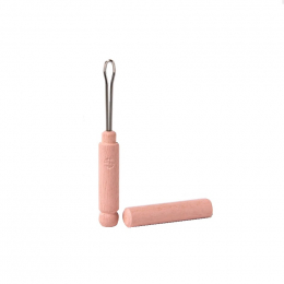 Cure oreilles en bois et inox médical - Rose