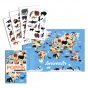 Poster éducatif avec stickers repositionnables - Animaux du monde