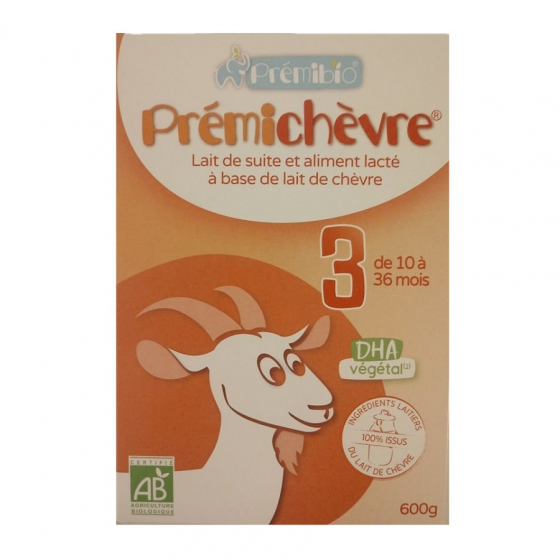 Prémichèvre 3 : lait de chèvre BIO - 600 g