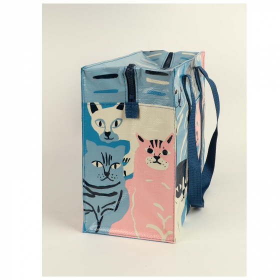 Cabas zippé en matériaux recyclés - Happy Cats