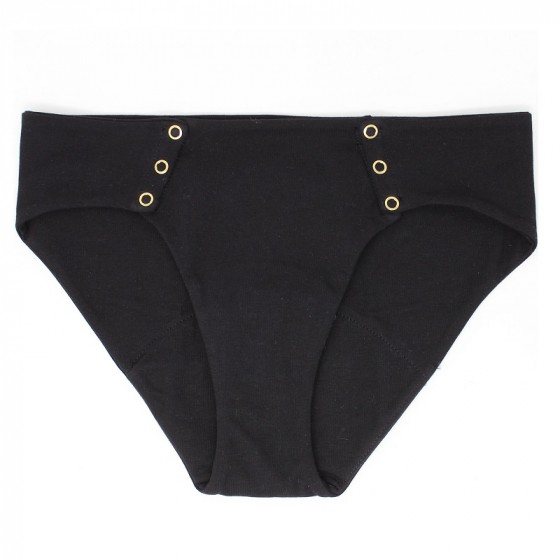 Culotte menstruelle à pressions pour adolescentes - Jour - Noire Culotte menstruelle à pressions pour adolescentes - Jour - Noire