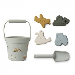 Set de plage Dante - Vehicles & dove blue mix