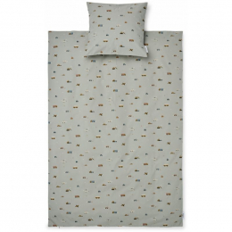 Housse de couette 1p Carl - Vehicles & dove blue mix