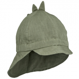 Chapeau de soleil Gorm en lin - Dino faune green