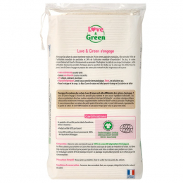 Maxi carrés de coton BIO non blanchis Révolution - 70 pièces