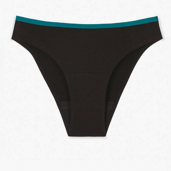Culotte menstruelle pour flux moyen en coton bio - Noir Culotte menstruelle pour flux moyen en coton bio - Noir