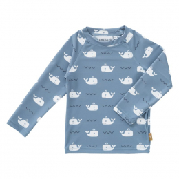 T-shirt de bain manches longues UV - Whale Blue Fog