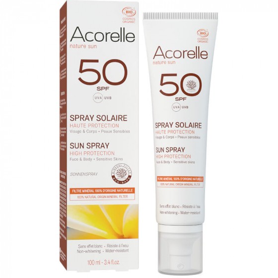 Spray solaire haute protection - peaux sensibles - SPF50 - 100 ml Spray solaire haute protection - peaux sensibles - SPF50 - 100 ml
