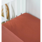 Drap Housse en Coton Bio pour lit bébé - 70x140 cm - Terracotta