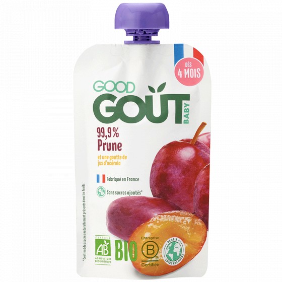 Gourde de fruit : prune - 120 g - à partir 4 mois Gourde de fruit : prune - 120 g - à partir 4 mois