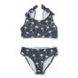 Bikini Bow - Palms & Dark blue