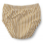 Slip de bain bébé Anthony seersucker - Y & D Stripe: Golden caramel & White