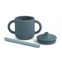 Tasse avec paille Cameron - Blue mix