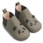 Chaussons en cuir Edith - Panda grey