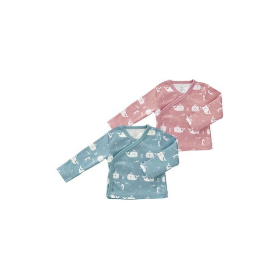 cardigan croisé bébé en coton bio 'Whale'