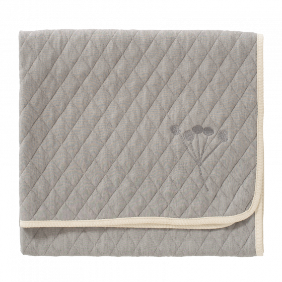 couverture berceau Nordic 'gull grey' 75x100