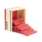 Houten Kistje met 40 blokken - Rood