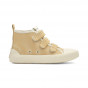 Keep canvas sneaker met velcro - Stripe yellow mellow & creme de la creme