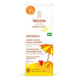 Edelweiss zonnecrème gevoelige huid SPF50 - Weleda