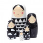 Sketch Inc Nesting dolls XL - Black & White