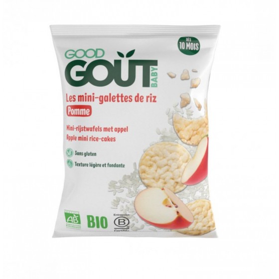 Mini rijstwafeltjes met appel 40g vanaf 10 maanden Mini rijstwafeltjes met appel 40g vanaf 10 maanden