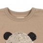 Lou pailletten sweat shirt - Oxford Tan - 4Y - Konges Sløjd A/S