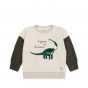 Lou Pailletten Sweat Shirt - Off White Melange - 2Y - Konges Sløjd A/S