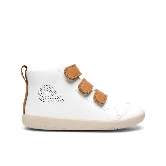 Schoenen Bobux I Walk - Hi Court White + Caramel