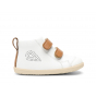 Schoenen Bobux Step Up - Hi Court White + Caramel