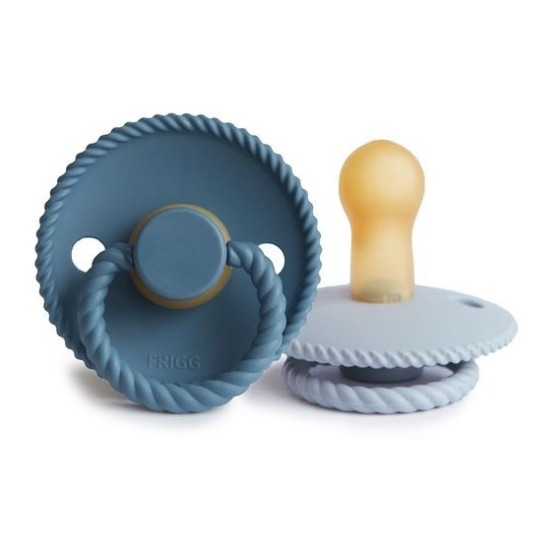 Frigg Set van 2 Rope latex fopspeentjes - Ocean blue & Powder blue Frigg Set van 2 Rope latex fopspeentjes - Ocean blue & Powder blue