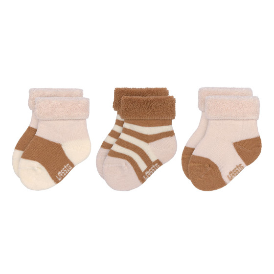 Terry sokken pink & caramel - Set van 3 paren - GOTS Terry sokken pink & caramel - Set van 3 paren - GOTS