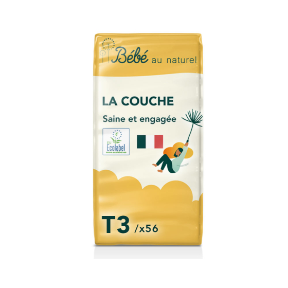 Bébé au naturel - Eco Pack Luiers Maat 3 / 4-9 kg / 56 Luiers