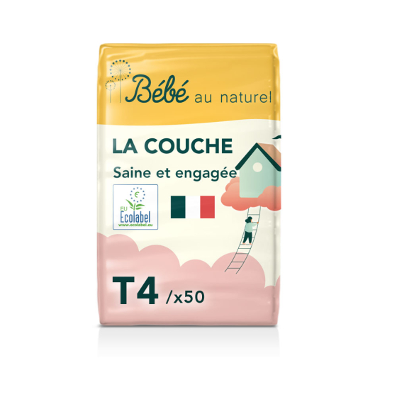 Bébé au naturel - Eco Pack Luiers Maat 4 / 7-18 kg / 50 Luiers