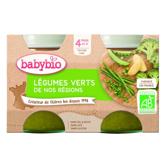 Pot Groene Groenten 2x130g - BABYBIO Pot Groene Groenten 2x130g - BABYBIO