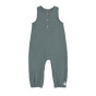 Jumpsuit in mousseline GOTS petrolgroen
