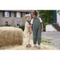 Jumpsuit in mousseline GOTS petrolgroen