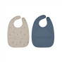 Set van 2 Dino Bibs - Blue/Clay