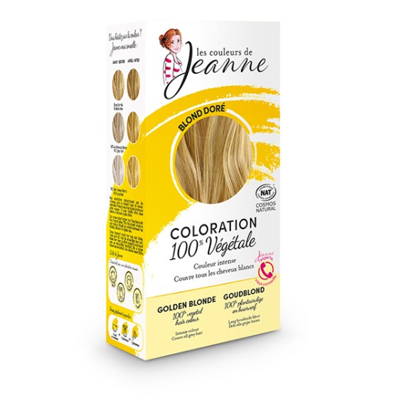 100 % plantaardige kleuring - goudblond - 2x50 g - Les couleurs de Jeanne 100 % plantaardige kleuring - goudblond - 2x50 g - Les couleurs de Jeanne