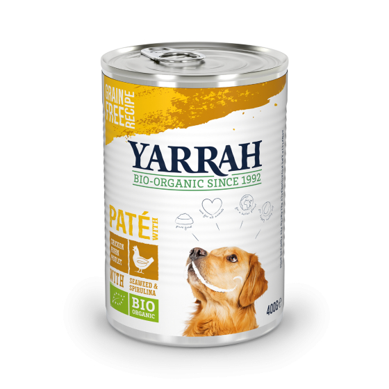 Biologische Kip Paté met spirulina en Yarrah zeewier - 400g - Hond