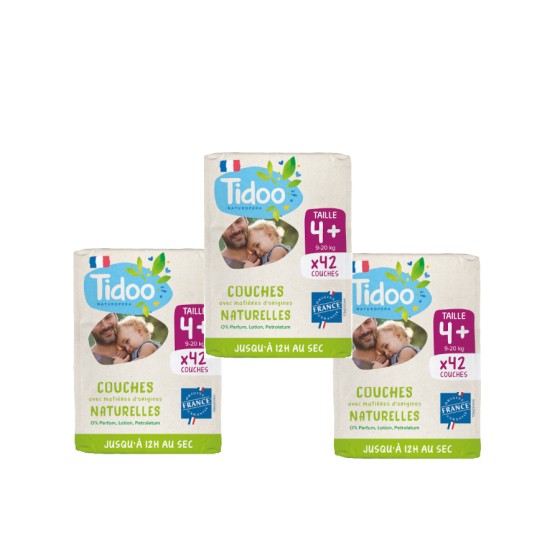 3x Eco luiers - Maxi+ 9-20 kg - 144 stuks 3x Eco luiers - Maxi+ 9-20 kg - 144 stuks