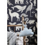 Blauw behangpapier - dieren - Katie Scott