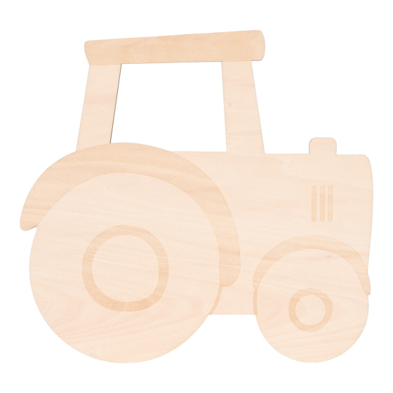 Houten wandlamp Tractor