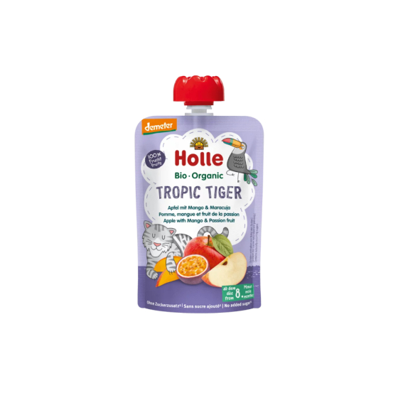 Tropic Tiger - Appel, mango en passievruchtfles - 100g - Holle