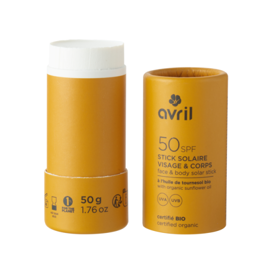 Zonnebrandstick SPF50 50g biologisch gecertificeerd - Avril