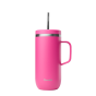 Koude isothermische RVS beker met handvat Matt Magenta 600ml - Qwetch