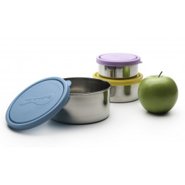 Trio inox bewaardozen Azuur (150 / 280 / 500 ml)