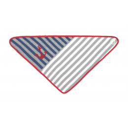 Slabbetje bandana in BIO katoen - Grey Stripes