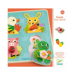 Houten Inlegpuzzel - Croc-Carrot