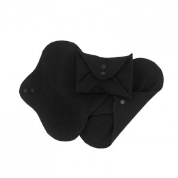Wasbaar maandverband - Small - Zwart - 3 stuks